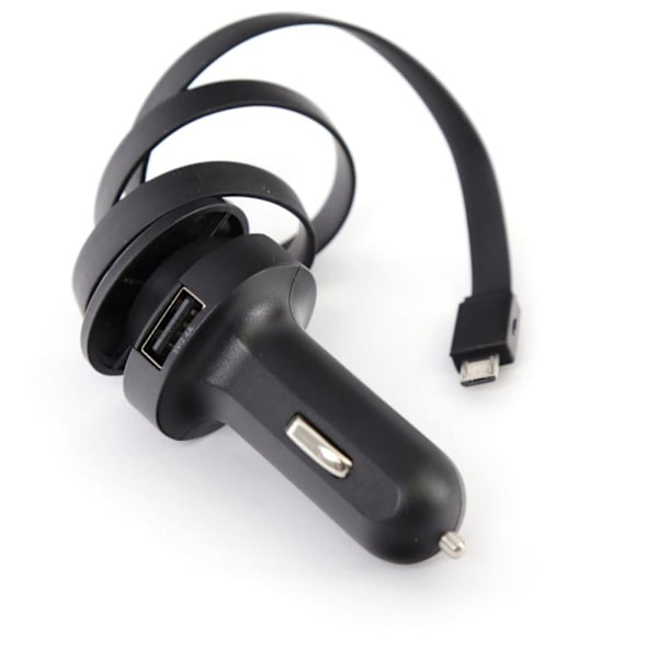 Platinet PLCRRCC Universal IC Car charger 2.4A USB +  Rolling Micro USB Cable
