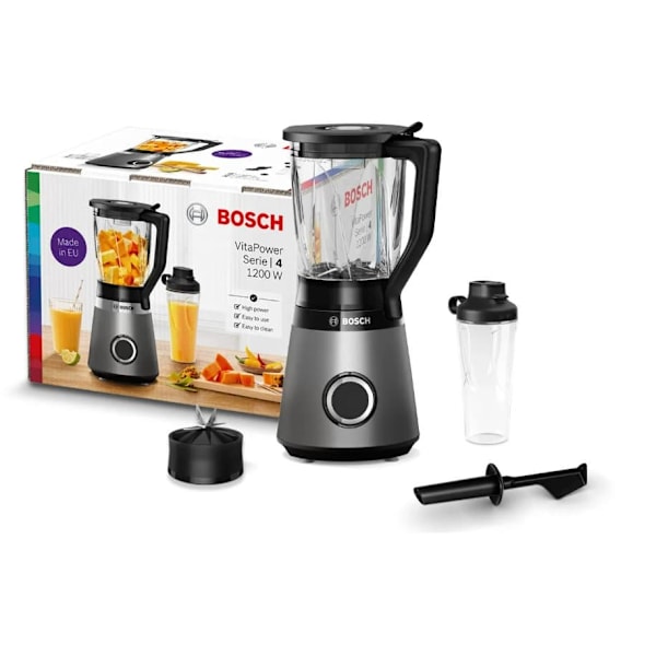 Bosch Serie 4 MMB6177S blender 1.5 L Tabletop blender 1200 W Black, Silver