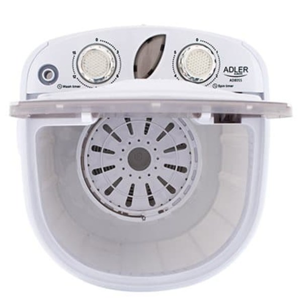 Adler AD 8055 washing machine Top-load 3 kg Cream, White Kerman väri, Valkoinen