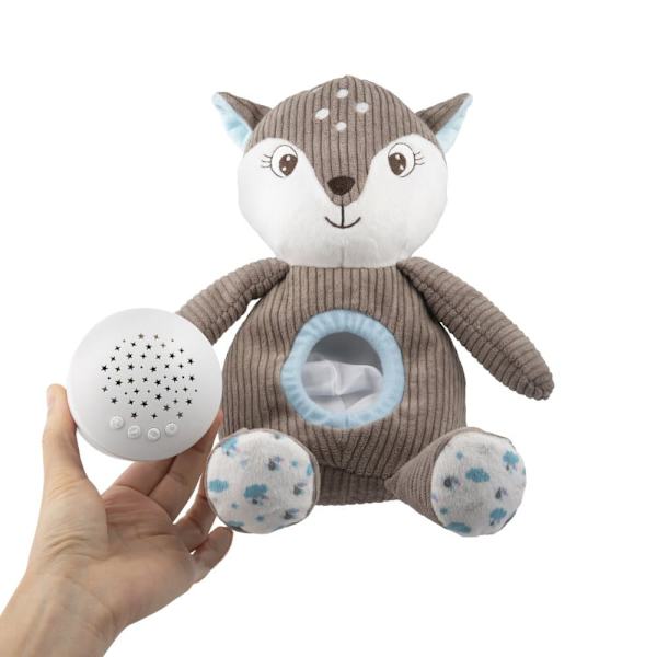 CANPOL BABIES 3in1 plush fawn with music box and projector, 0m +, brown, 77/206_brow