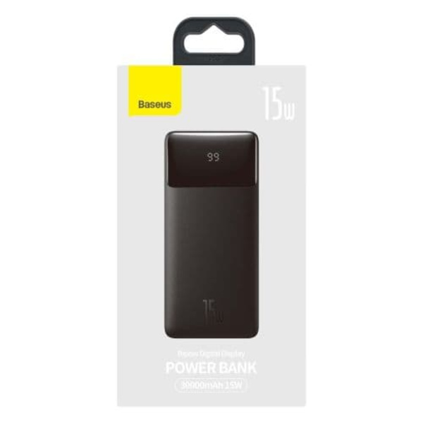 Baseus Bipow Powerbank 15W / 30000mAh Sort