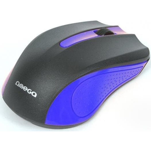 Omega mouse OM-05BL, blue Sort, Blå