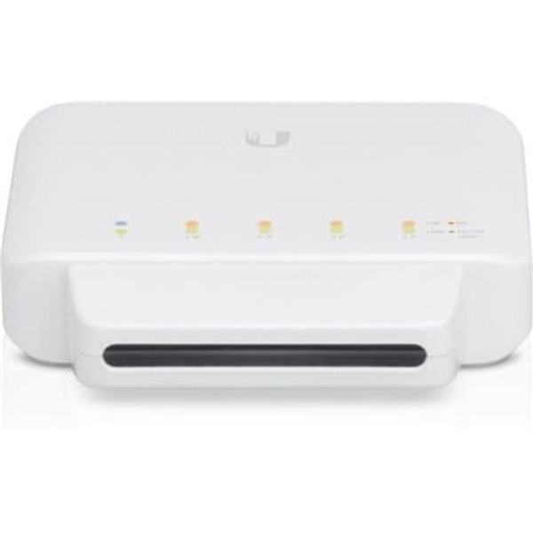 UBIQUITI Flex; (4) GbE PoE+ ports; (1) GbE PoE++ input port for power; 46W PoE availability* PoE++ input; 20W PoE availability PoE+ input; 8W PoE avai