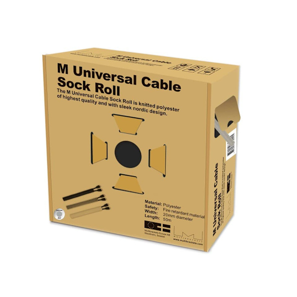 Multibrackets M Universal Cable Sock Roll Silver 20mm-W 50m-L