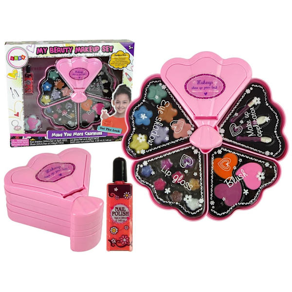 Pink Shell Makeup Bag Eyeshadows Gloss Pink