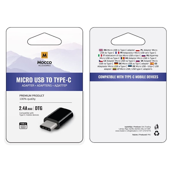 Mocco Universal Adapter Micro USB to USB Type-C Connection