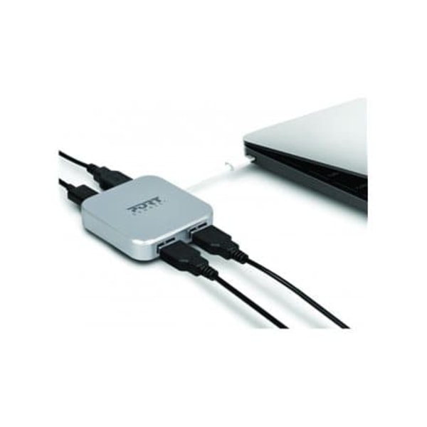 PORT Designs USB-C to 4-Port USB-A 3.0 Hub