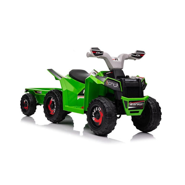 XMX630T Green Battery Quad Bike With Trailer
