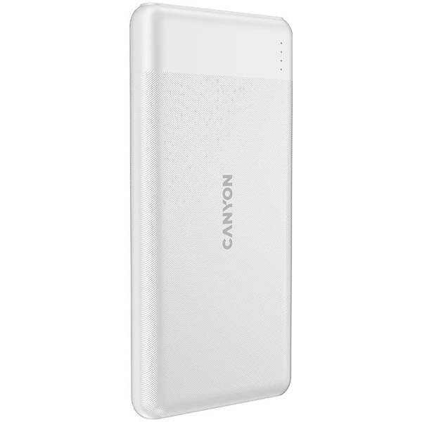 CANYON power bank PB-109 10000 mAh PD 18W QC 3.0 20W White Valkoinen