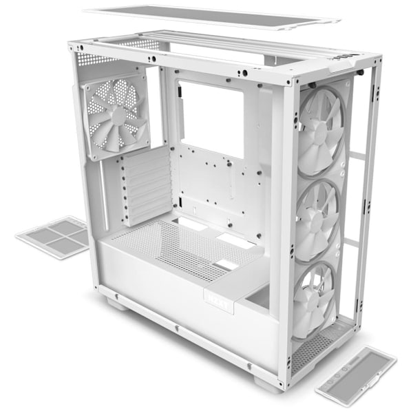 NZXT H7 Elite RGB Mid Tower Case, White