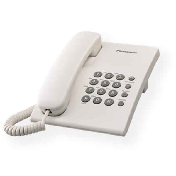 Panasonic | Corded | KX-TS500FX | White | 150 x 200 x 96 mm | 475 g Hvit
