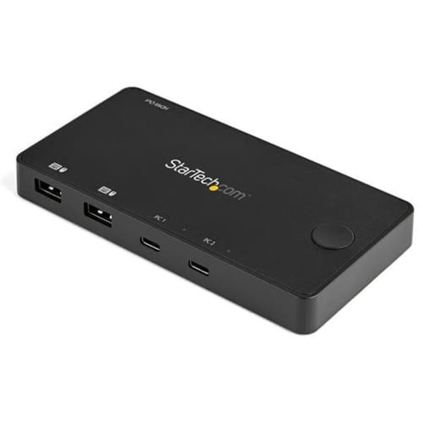2 PORT USB C KVM SWITCH/. Sort
