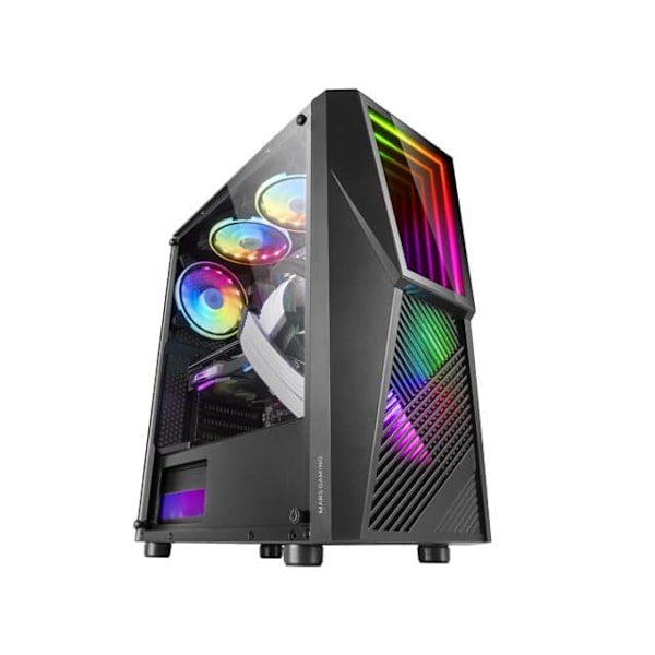 Mars Gaming MC777 Computer case ATX / 2x FRGB FAN / RGB 17x Svart