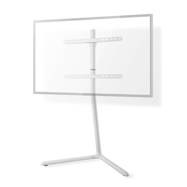 NEDIS podlahový TV stojan/ 49 - 70 "/ 40 kg/ Provedení V-vorm/ Protiskluzový popruh/ Snap-lock/ Hliník/ Ocel/ bílý