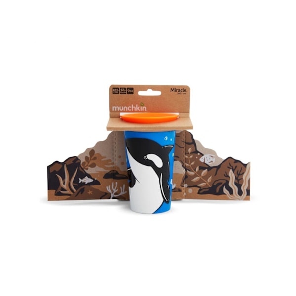 MUNCHKIN WildLove Sippy Cup, orca, Miracle 360,  6m+, 266 ml, 05177802