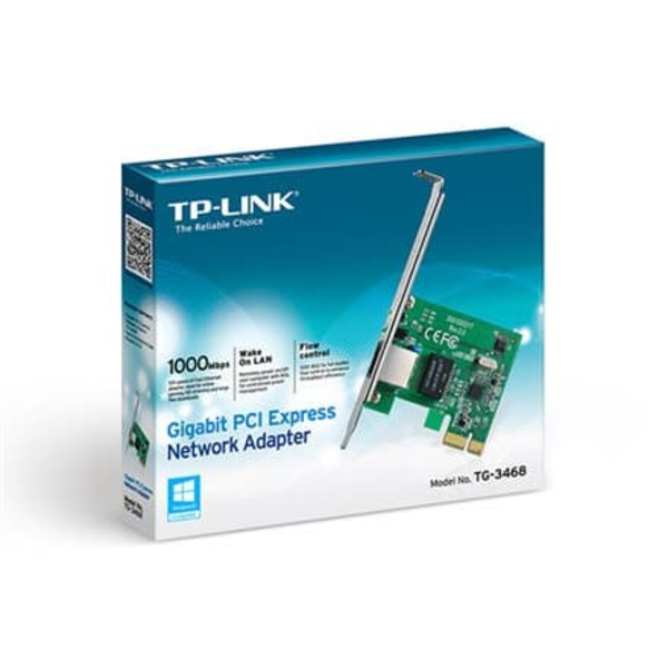 TP-Link TG-3468 network card Internal Ethernet 2000 Mbit/s Grøn, Grå