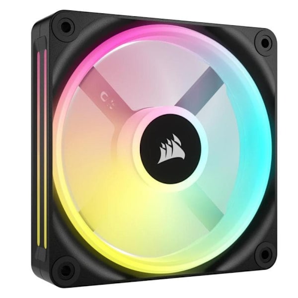 Corsair QX120 120mm RGB Expansion Kit, iCUE LINK Sort, Hvid