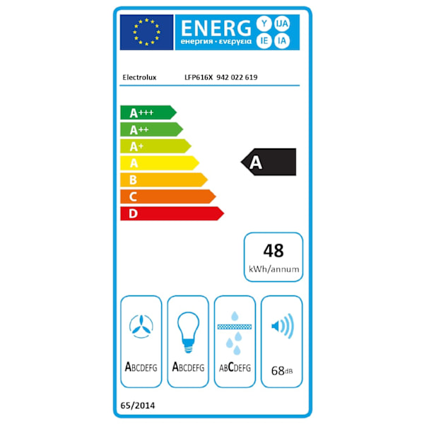 Electrolux LFP616X Built-under Grey A 600 m³/h