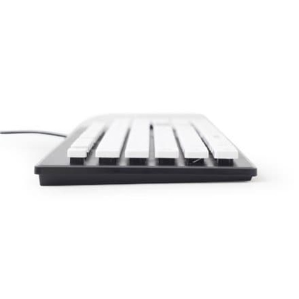 Gembird Chocolate Keyboard USB US Black, White keys
