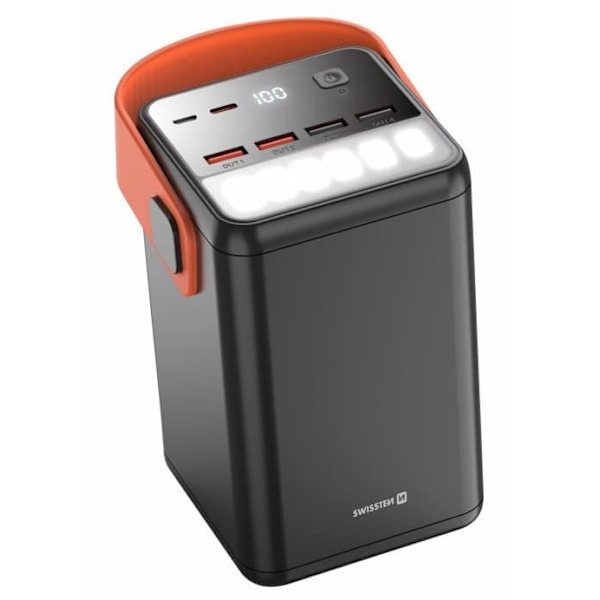 Swissten Power Line Power Bank  60 000 mAh / 65W Sort