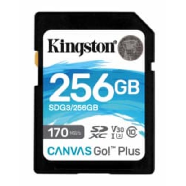 Kingston 256GB SDXC Canvas Go Plus 170R C10 UHS-I U3 V30