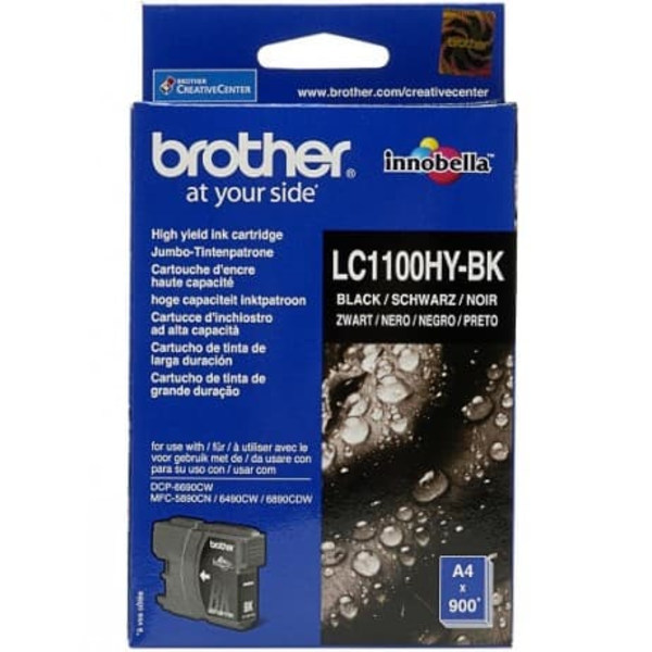 BROTHER LC-1100 ink cartridge black high capacity 19ml 900 pages 1-pack