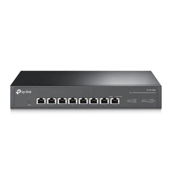 TP-LINK | 8-Port 10G Switch | TL-SX1008 | Unmanaged | Desktop/Rackmountable | Power supply type External Svart