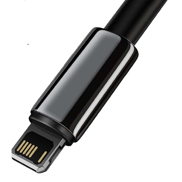 CABLU alimentare si date Baseus Tungsten Gold,Fast Charging Data Cable pt. smartphone,USB la Lightning 2.4A, braided,2m, rezistent zgarieturi,negru "C