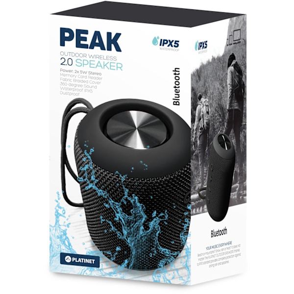 Platinet wireless speaker Peak PMG13 BT, black (44486)