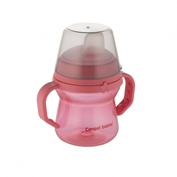 CANPOL BABIES Cup with Silicone Spout, FirstCup, 6m+, 150ml, pink, 56/614_pin