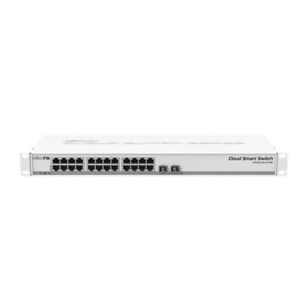 Switch|MIKROTIK|24x10Base-T / 100Base-TX / 1000Base-T|2xSFP+|CSS326-24G-2S+RM Hvit