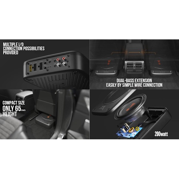Car Speaker|JBL|BASSPRO LITE|Black|JBLSUBBPLITEGB