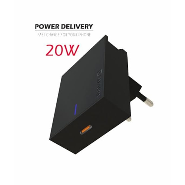 Swissten Premium 20W Mains Charger for all Apple iPhone 12 / 13 / 14 Series Models Sort