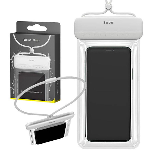 Baseus Universal Waterproof Case IPX8 up to 7.2 inch Phone, White (ACFSD-D02)
