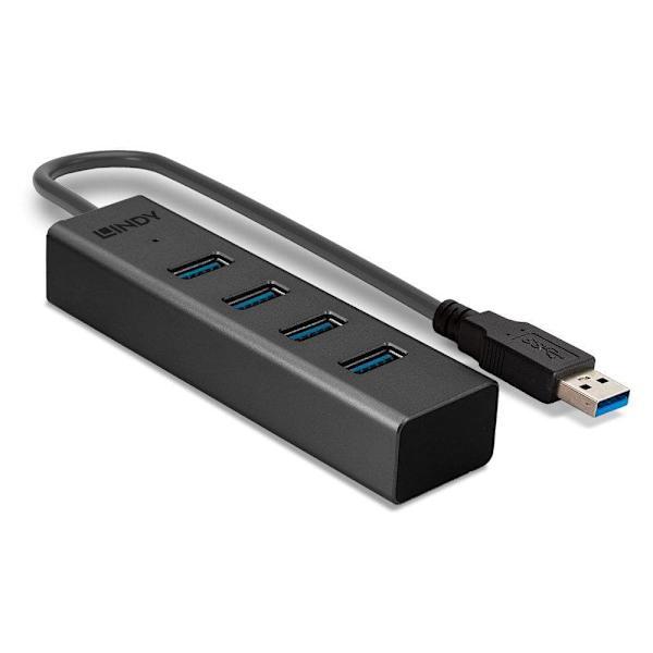 HUB USB Lindy 4 Port USB 3.0 "LY-43324" (timbru verde 0.18 lei)