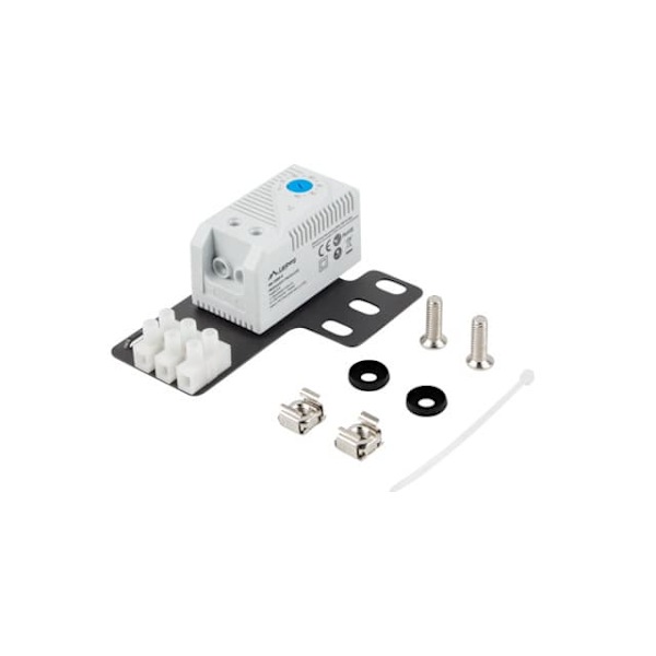 Lanberg Closed-loop thermostat 10A for rack cabinets with 19" ear and terminal block, gray | Lanberg