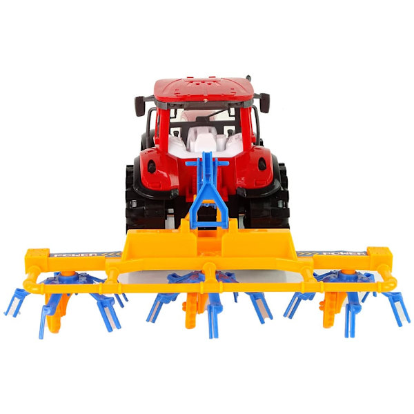 Red Tractor with Rake Friction Drive