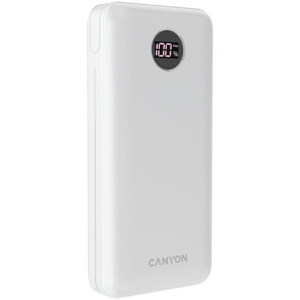 CANYON power bank PB-2002 LED 20000 mAh PD 20W QC 3.0 White