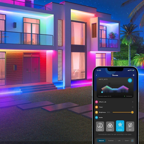 Govee H6179 Phantasy RGBIC LED Smart Strip IP65 / Bluetooth / Wi-Fi / 10m
