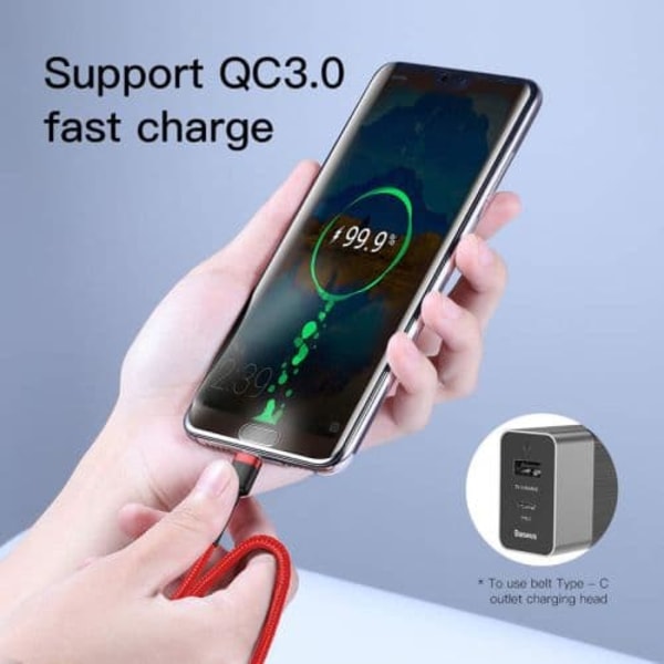 Baseus Cafule Cable USB-C PD 2.0 QC 3.0 60W 1m (Red)