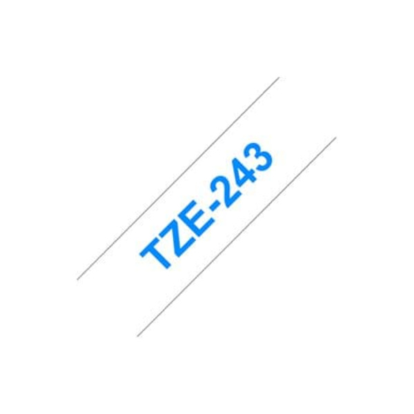 Brother laminated tape TZe-243 - Blue on white