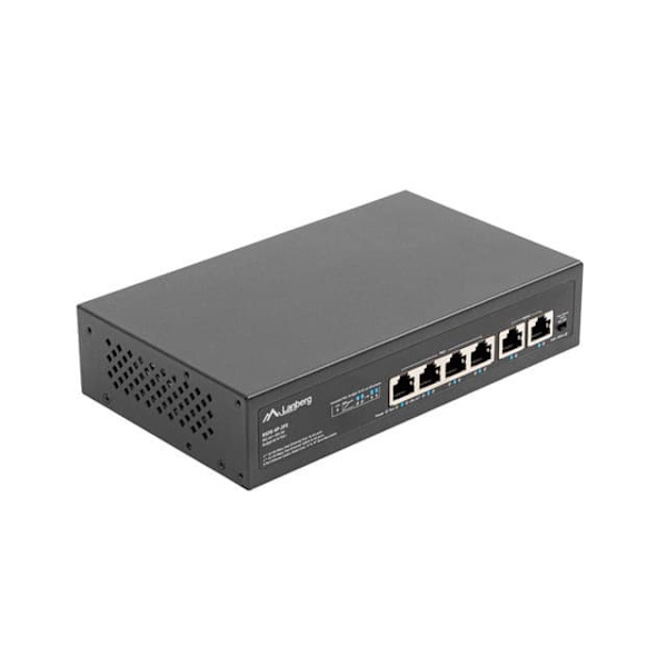 Lanberg Switch PoE+ Rack 10"/19"  RSFE-4P-2FE-60
