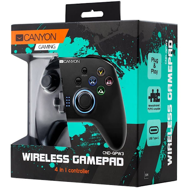 CANYON gamepad GP-W3 Android/Nintendo/PC/PS3 Wireless Black