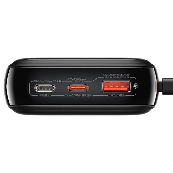 Baseus Qpow PRO Powerbank with Lightning cable USB-C / USB / 20000mAh / 20W