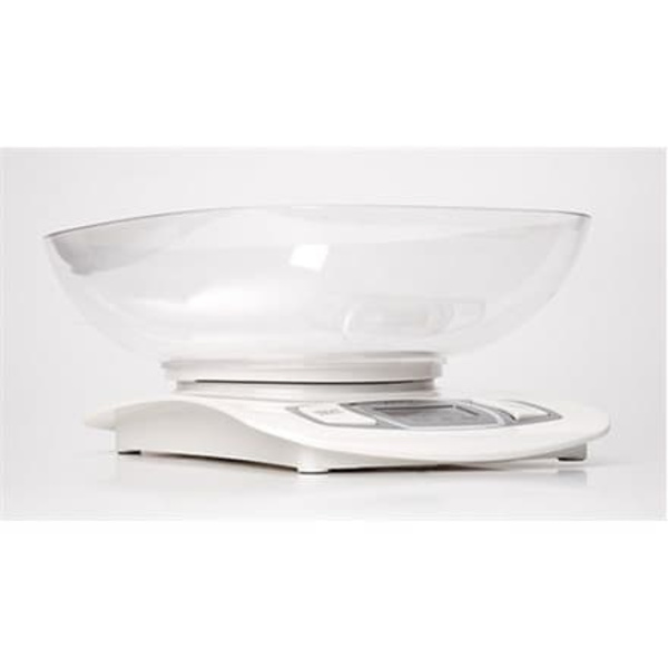 Adler AD 3137 Kitchen scales, Capacity 5 kg , Graduation 1g, Big LCD Display, Auto-zero/Auto-off, Large bowl, White | Adler | Adler AD 3137 | Maximum