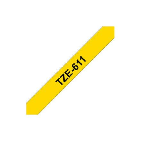 BROTHER P-Touch TZE-611 black on yellow 6mm