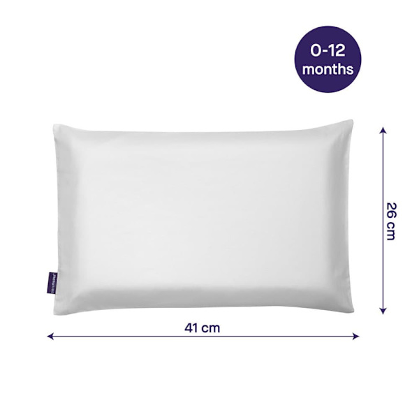 CLEVAMAMA ClevaFoam® Baby Pillow Case White, 3310