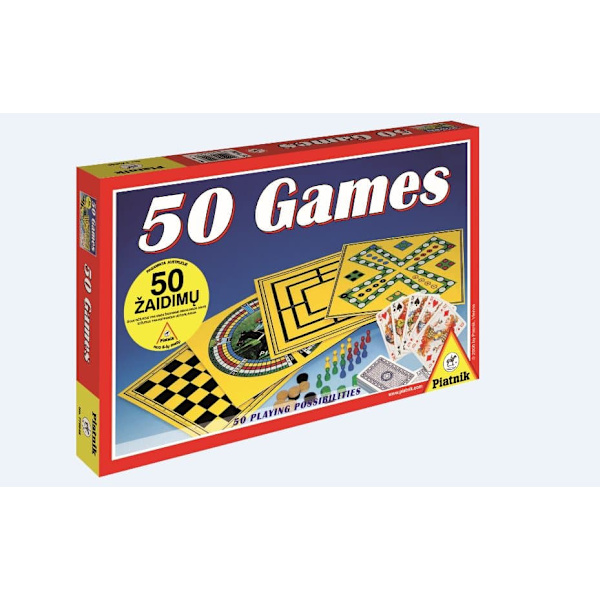 PIATNIK Board game set 50 Games (In Lithuanian lang.)