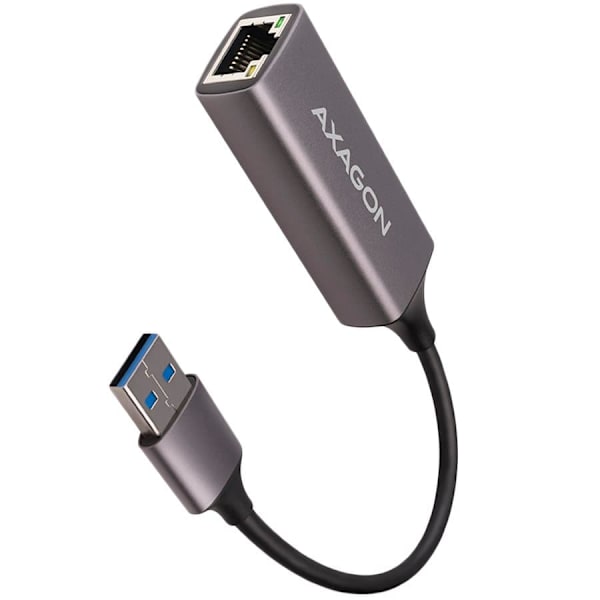 AXAGON ADE-TR Type-A USB3.2 Gen 1 - Gigabit Ethernet 10/100/1000 Adapter, metal, titan grey Grå