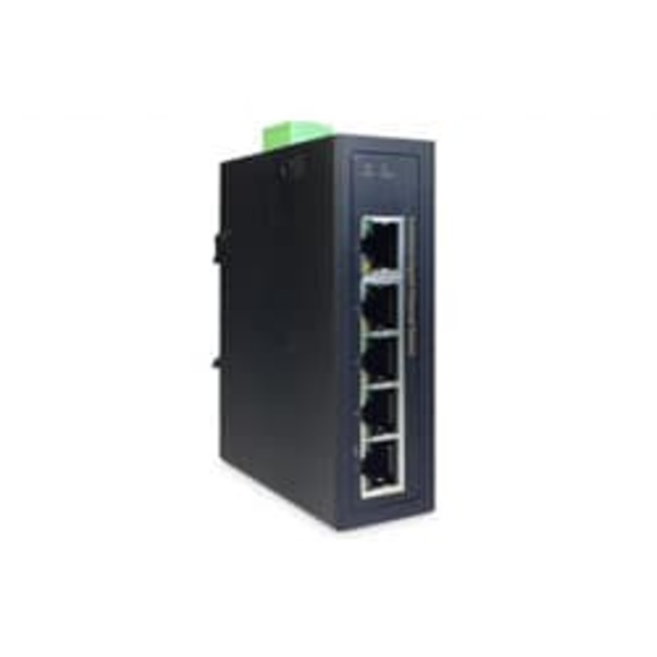 Digitus Industrial 5 Port Gigabit Switch | DN-651107 | Unmanaged | DIN rail mountable Svart